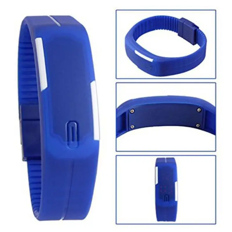 Simple Men Women Smart Watches Fashion Sports Outdoor Fitness Clock Shellhard Silicone Band LED Display Touch Digital Wristwatch