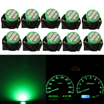 

WLJH 10pcs T10 W5W 194 Wedge LED Light Bulb Car Dashboard Instrument Cluster Bulb Speedometer Odometer Dash Gauges Lighting