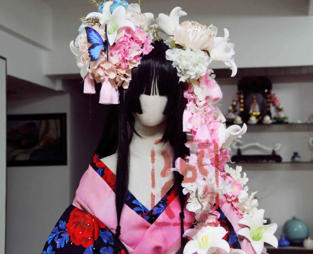 Ichihara Yuko XXXholic Косплей Аниме Косплей ичихара Юко костюм кимоно для косплея полный комплект