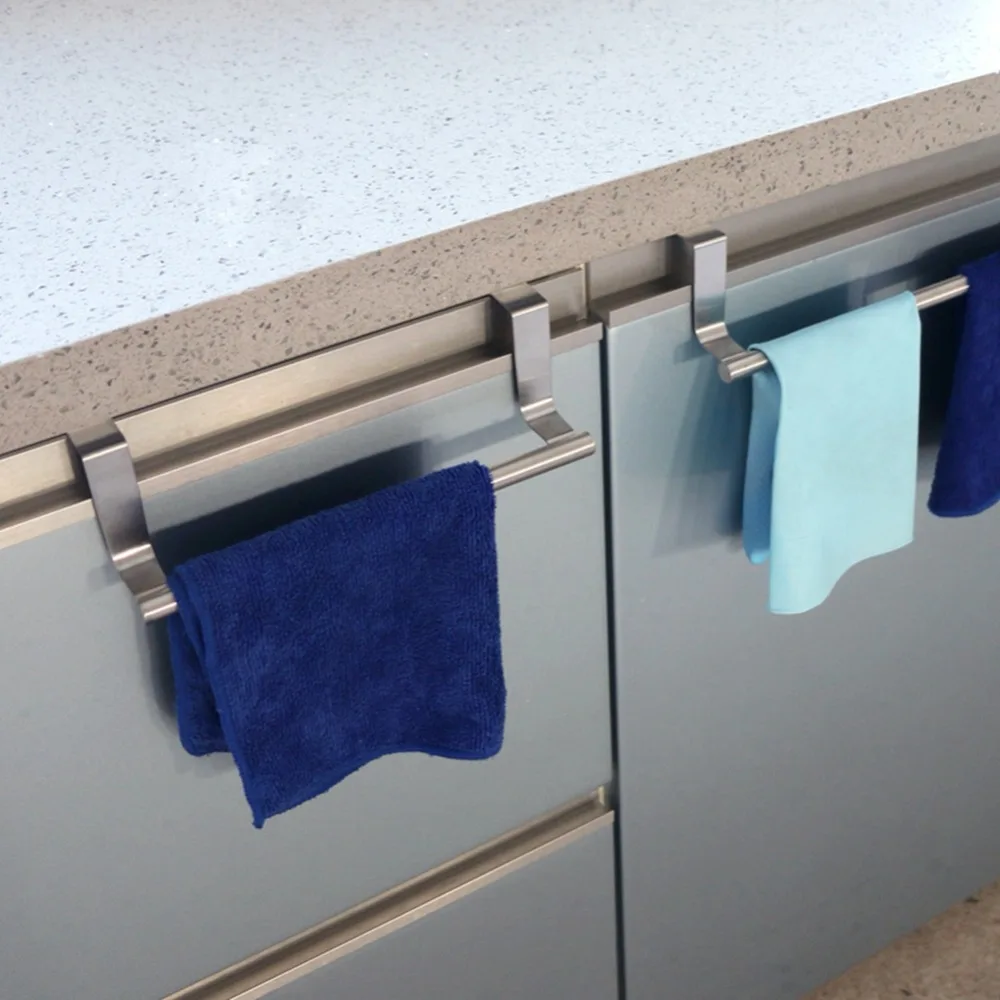 

Hanging Type Punch-free Stainless Steel Towel Rack Single Pole Cabinet Bathroom Door Hanging Rack