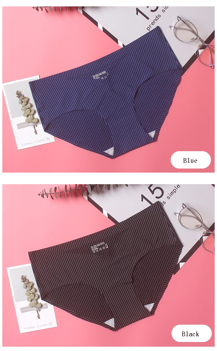 Women's Sexy Seamless Panties Ice Silk Big Size Briefs Triangle Underwear Intimates Pregnant Women Underwear Lingerie  (21)