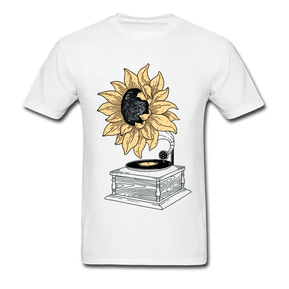 Singing in the sun 2385 Custom Tops Shirts Short Sleeve for Men 100% Cotton Summer Fall O-Neck T Shirt Normal T-Shirt Cute Singing in the sun 2385 white