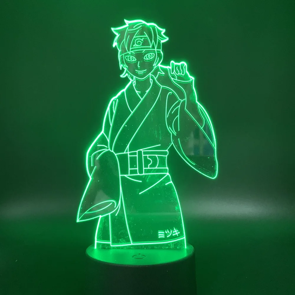 Аниме Наруто Shippuden сын Наруто Menma Uzumaki фигурка светодиодный 3d-ночник лампа дети ребенок спальня декоративная настольная лампа подарок