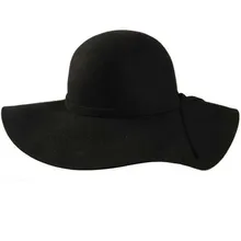100% pure wool caps fedoras Hofn’s stetson beach floppy wide brim sun hat foldable with tie for women autumn-summer
