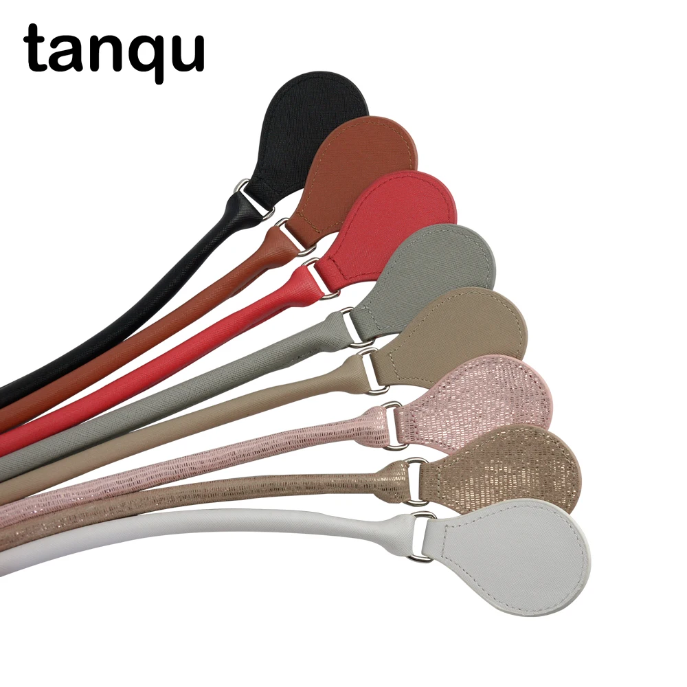 tanqu Leather Concise Round Belt Handle with D Buckle Drops for City Chic Obag Basket Bucket Classic Mini Women Handbag O Bag