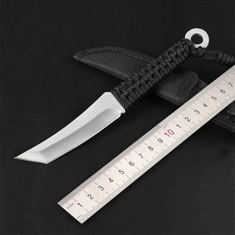 Free shipping Diving knife Tie the rope handle straight knife Outdoor