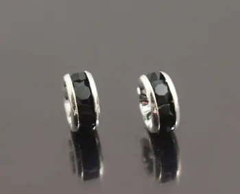 

Rhinestone Crystal Spacer Copper Beads,6mm 8mm 10mm 12 mm,100 pcs