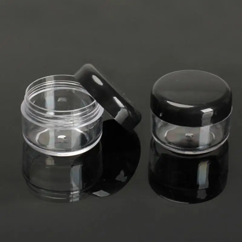 

10Pcs transparent mini cream bottle jars pot 5g Cosmetic Empty Jar Pot plastic sample container for nail art storage