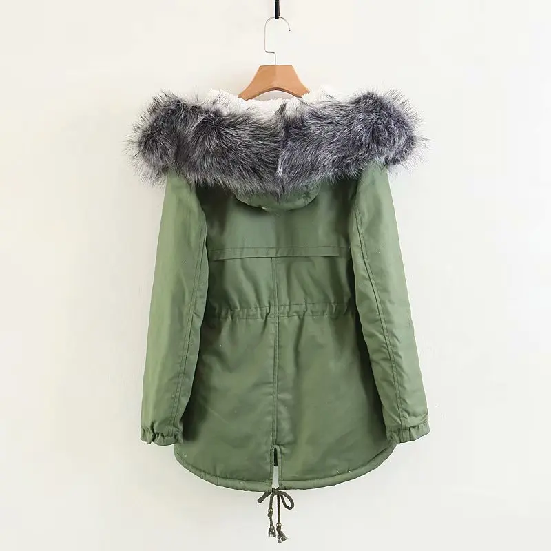 Winter black Army Green Hooded Parkas women winter coat casual zipper Warm Thickening Down jacket women overcoat Parkas korean Winter black Army Green Hooded Parkas women winter coat casual zipper Warm Thickening Down jacket women overcoat Parkas korean