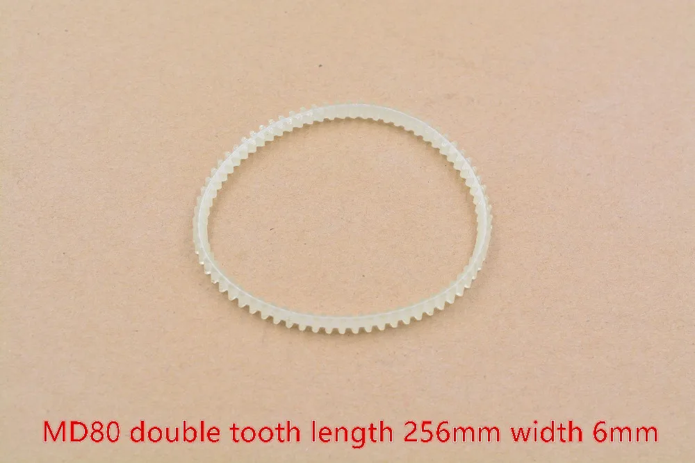 

MD80 length 256mm width 6mm PU double-sided tooth sewing machine belt electric motor synchronous triangle