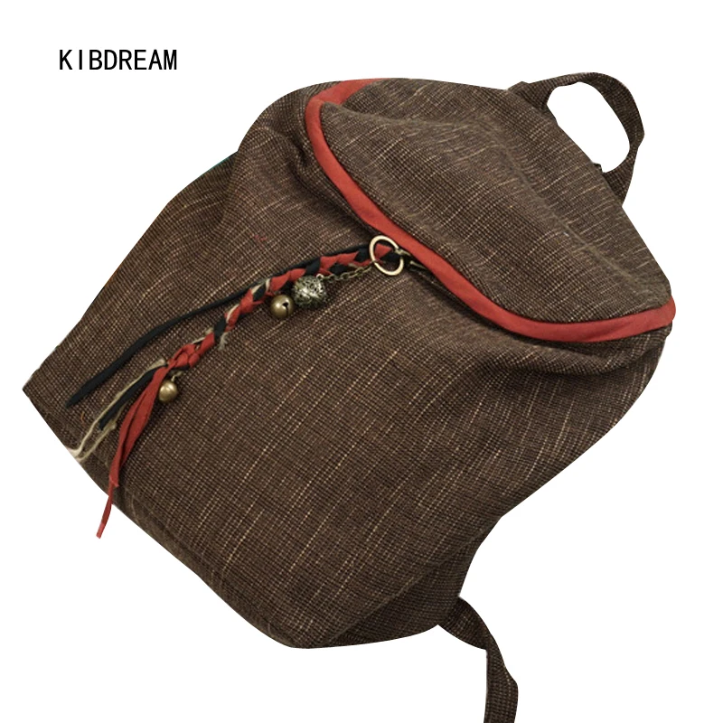 

KIBDREAM In The Autumn Of 2017 Shoulders With Cotton Bell Personality Artistic Female Backpack Leisure Street Free Shipping