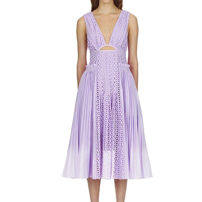 

Self Portrait Midi Dress Lace 2018 Summer Female Sexy V Neck Party Dresses