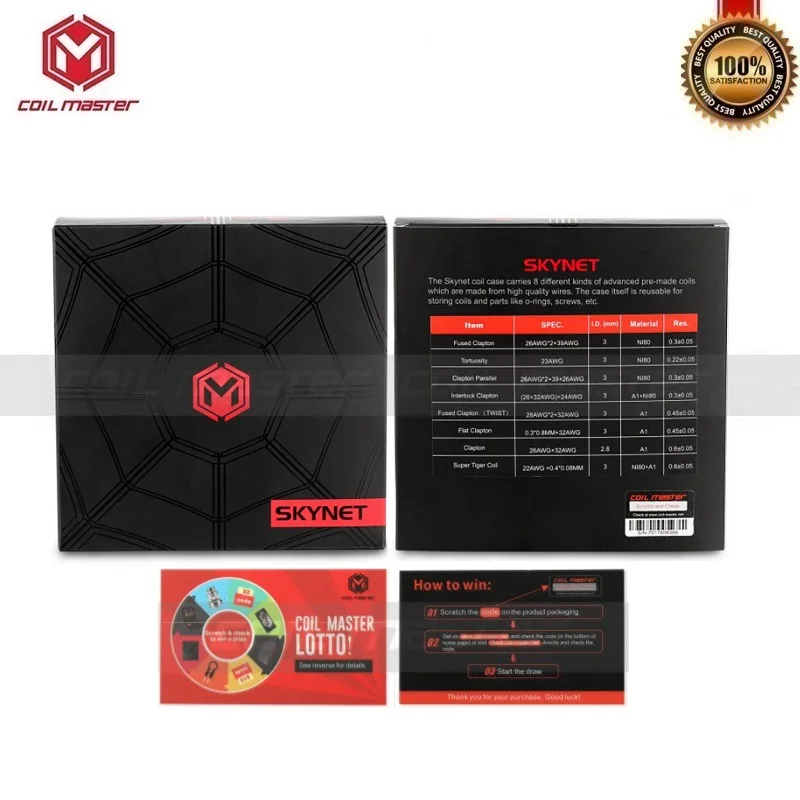 Собранная катушка Skynet Coil Master Ni80 восстановление катушек Clapton для RDA RDTA вейп Tank 8 в 1