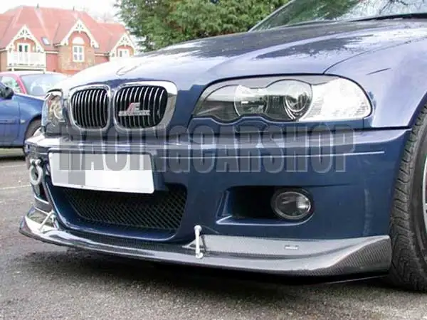 Real Carbon fiber ACS AC Style Front Lip Spoiler FOR BMW E46 M3 2001-2006