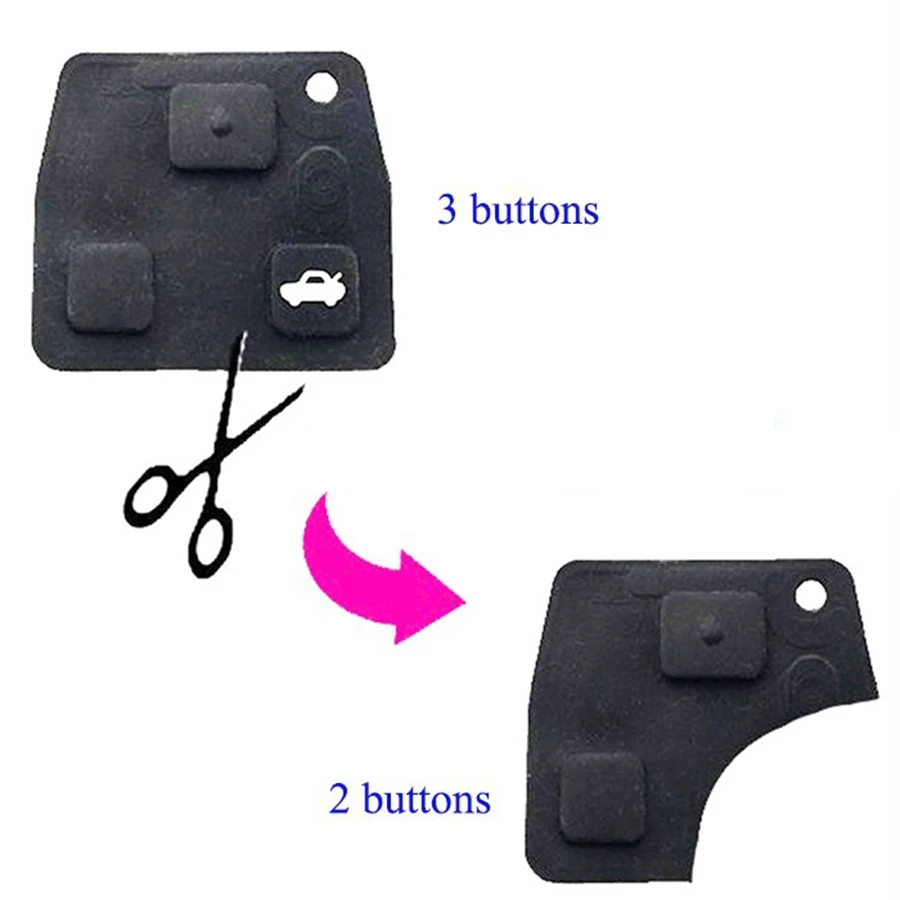 Резиновая кнопка дистанционного ключа Barkivon 2 3 кнопки для Toyota Avensis Corolla Lexus Rav4 Key