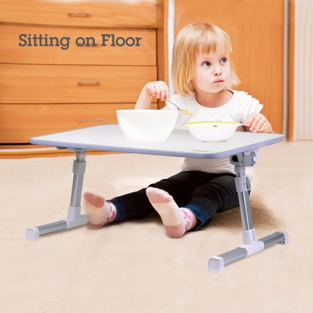 Quality Adjustable Laptop Table, Portable Standing Bed Desk, Foldable Sofa Breakfast Tray, Notebook Stand Reading Holder for Kid