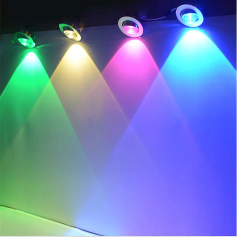 

3W 9W Colorful spot led ceiling Downlight inbouwspot embedded color TV downlight LED spot it background wall shot Plafond Techo
