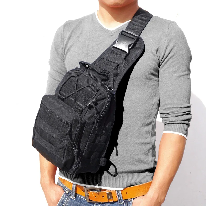 FENGTU уличные тактические нагрудные сумки для езды на велосипеде рюкзаки портативные нейлоновые походные нагрудные сумки для мужчин и женщин спортивные сумки - Цвет: Black
