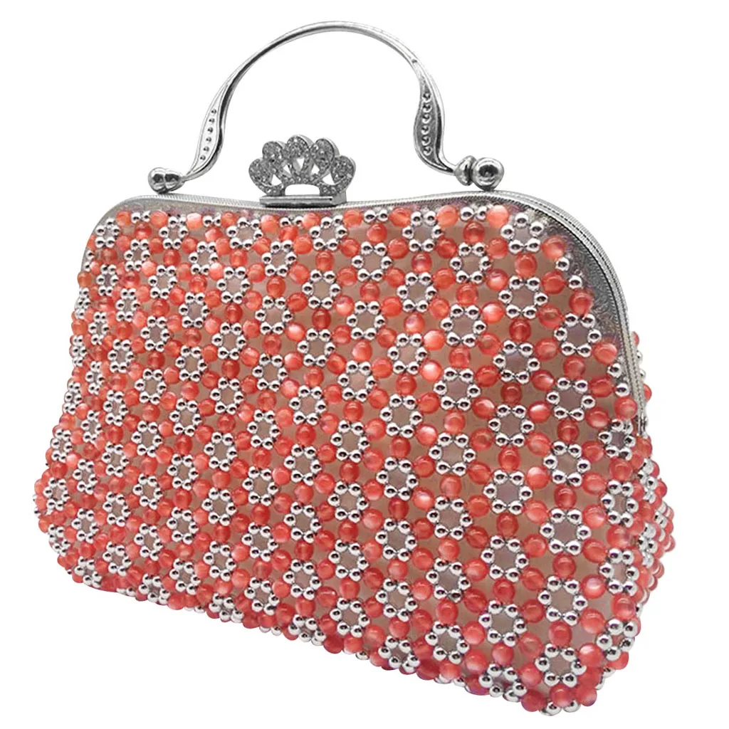 DIY Art& Crafts Flower Beaded Bag Kit Bead Handbag Making Supplies with Tools and Tutorial With Metal Purse Bag Frame