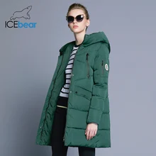 ICEbear 2018 100 Polyester Soft Fabric Bio Down Five Colors Hooded Coat Woman Clothes Winter Jacket