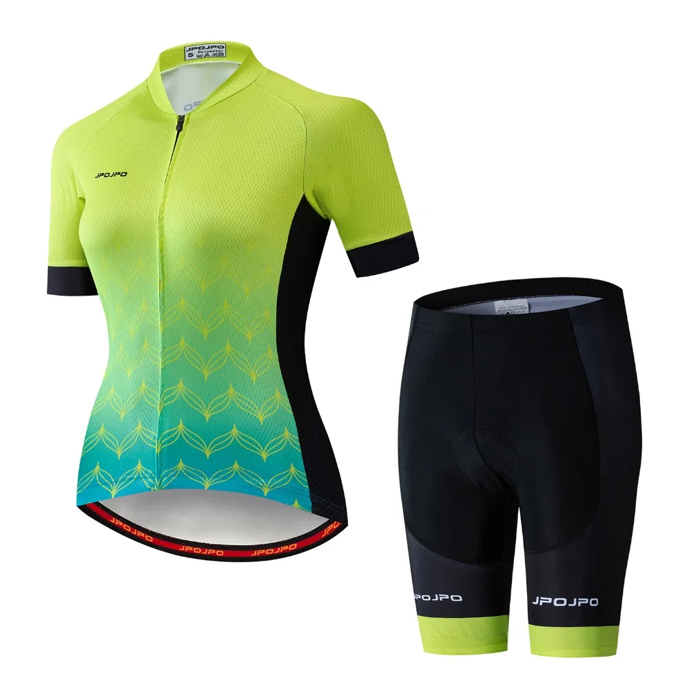 JPOJPO комплекты Джерси для велоспорта, Женская гоночная футболка для езды на велосипеде, одежда Ropa Ciclismo, летние комплекты Джерси с коротким рукавом для велоспорта