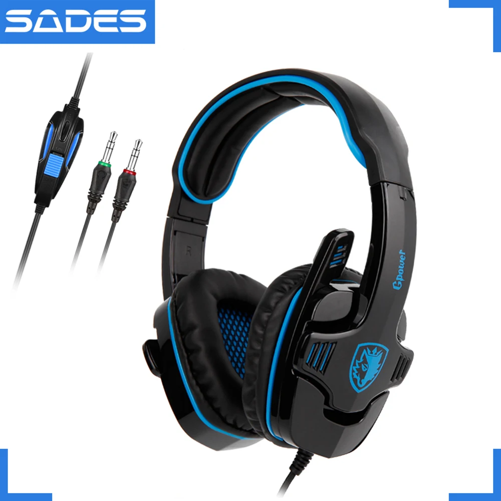 Игровая гарнитура SADES GPOWER начального уровня стереозвук DJ музыка проводные