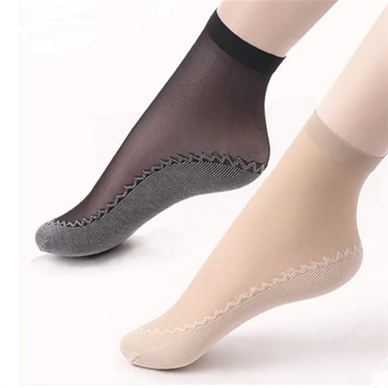 Stockings women's cotton short stockings non slip cotton bottom silk stockings core stockings