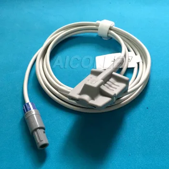 

Compatible Edan reusable adult silicone spo2 sensor 6 pins 2slots connector pulse probe