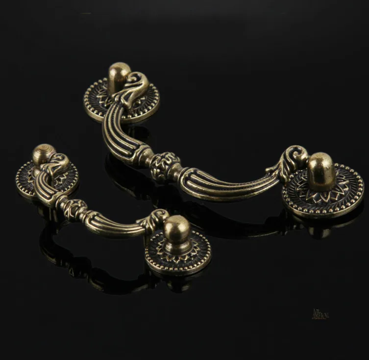 10PCS Furniture Handle Antique Bronze Zinc Alloy Wardrobe
