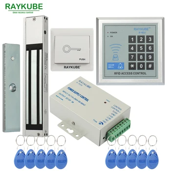 

RAYKUBE Access Control System Kit 180KG/280KG Electric Magnetic Lock + Password Keypad Gate Opener