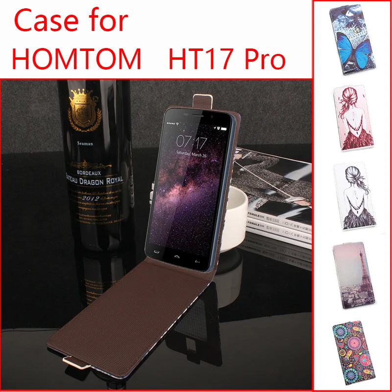 

For HOMTOM HT17 Pro Phone Case [Up-down Open] Vertical Flip Premium Pattern PU Leather Case Cover Magnetic Closure Factory Price