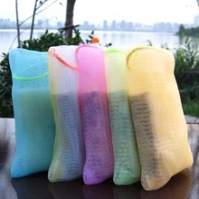 5 шт. практичное компактное отшелушивающее мыло с сеткой для хранения мешков для ванной и душа