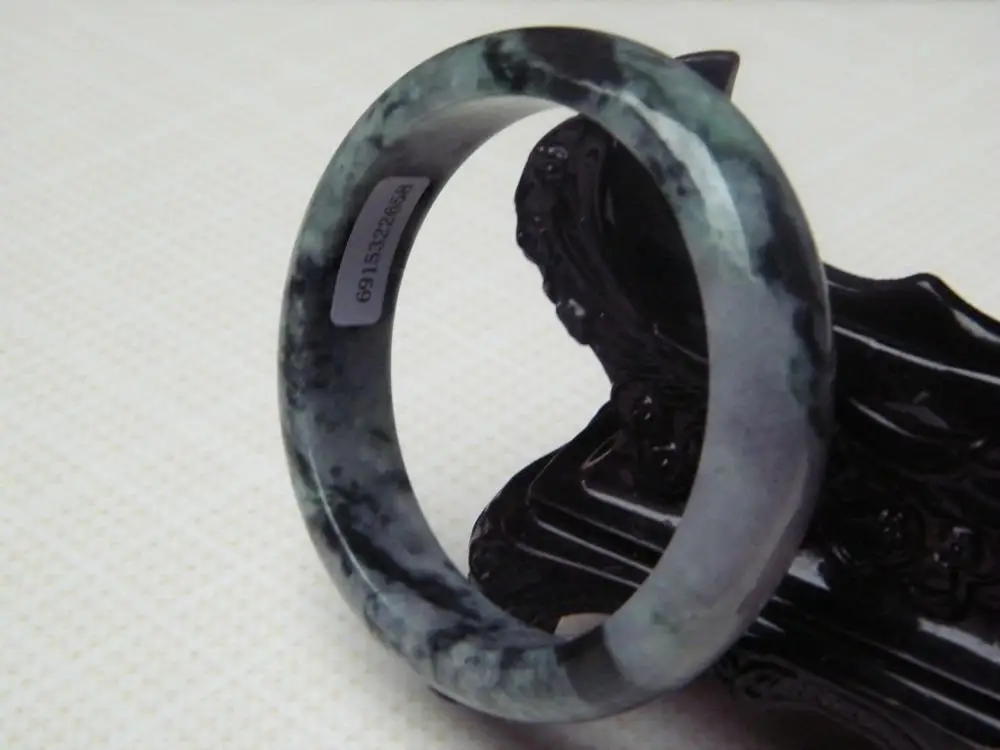 

Free shipping NEW CERTIFICATE 100% NATURAL GREEN GRADE BEAUTIFUL JADEITE BRACELET 58.5MM a