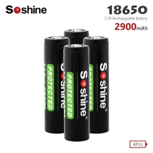 Soshine Li-ion 18650 Rechargeable Batteries 3.7V 2900mAh Lithium Replacement Batteries With PCB for LED Torch Flashlight Battery Soshine Li-ion 18650 Rechargeable Batteries 3.7V 2900mAh Lithium Replacement Batteries With PCB for LED Torch Flashlight Battery