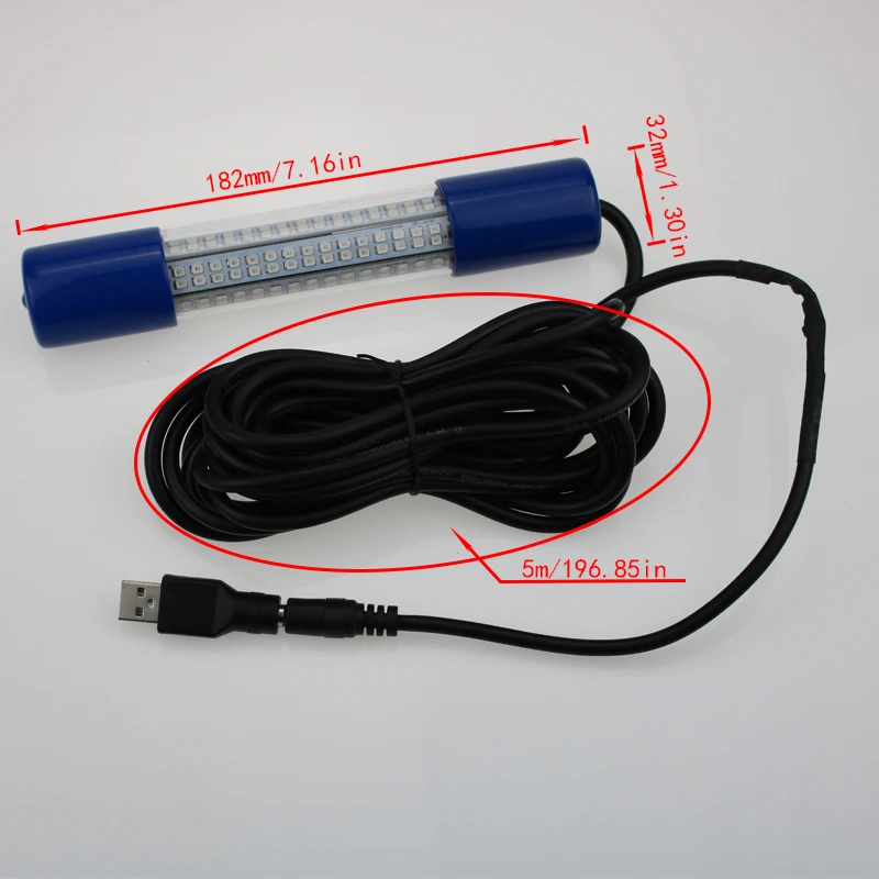 USB 5V DC 12V 180 LEDs LED Submersible Fishing Light Underwater Fish Finder Lamp 5m Cord Lure Bait Finder Night Fishing USB 5V DC 12V 180 LEDs LED Submersible Fishing Light Underwater Fish Finder Lamp 5m Cord Lure Bait Finder Night Fishing