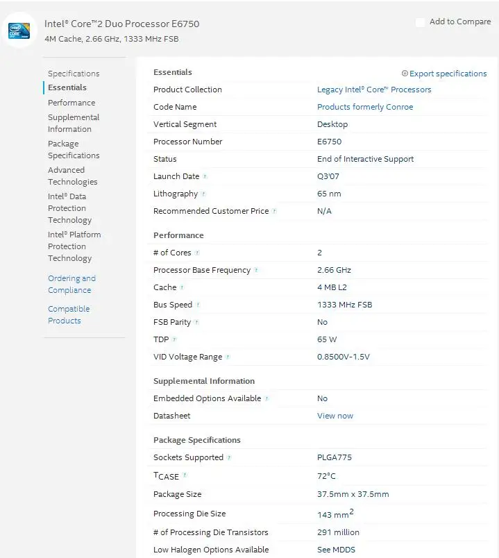 processors Intel Core 2 Duo E6750 4MB 2.66GHz 775 Pin Quad-Core 65W CPU procssor scrattered piece used cpu gaming