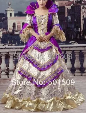 

luxury Medieval Renaissance Gown queen Dress vampire Costume Victorian The Venice carnival gown/Marie /Colonial Belle Ball