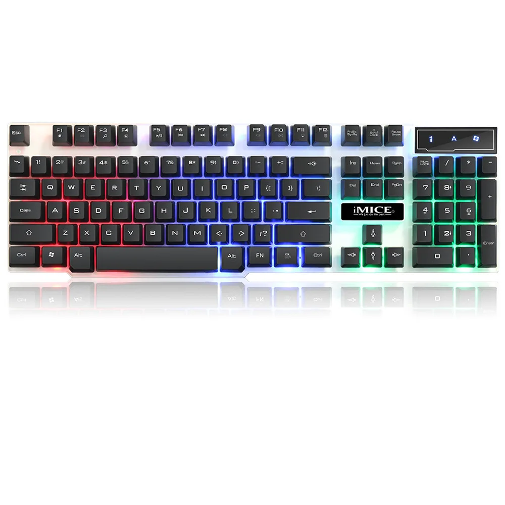  iMice Gaming Keyboard Mechanical Feeling 104 Keys RGB Backlit Keyboard Computer Gamer Keyboard for 