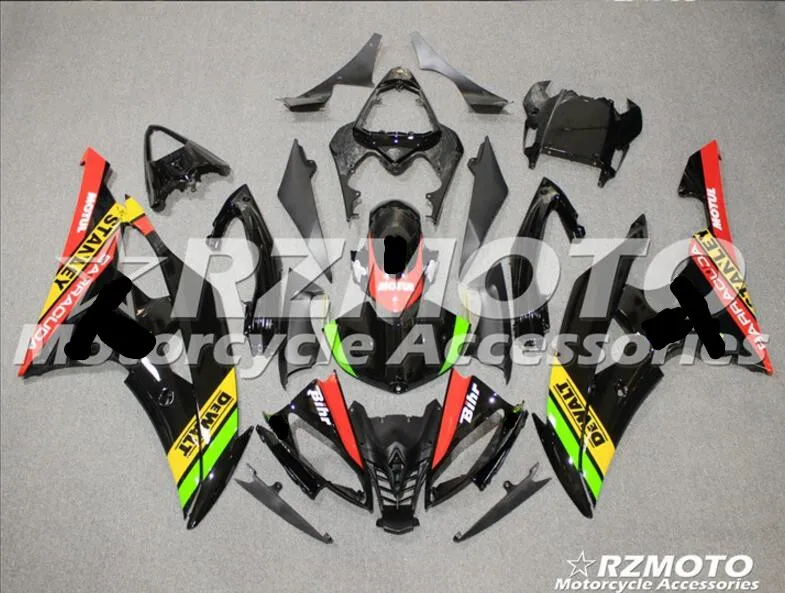 

New ABS motorcycle Fairing For YAMAHA YZF-R6 08-16 YZF R6 2008-2016 Injection Bodywor splendid black ACE No.727