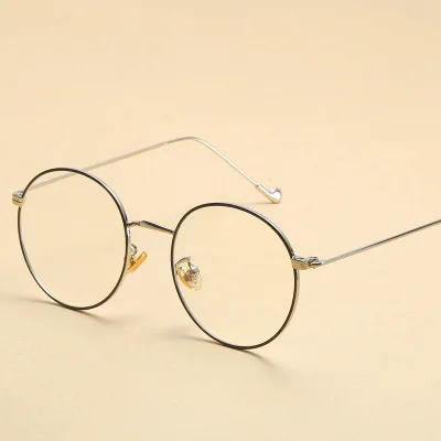 Женские оптические очки, оправа для мужчин, квадратная золотая металлическая Высококачественная маленькая круглая прозрачная оправа для очков, Женские Унисекс ZB-95 - Цвет оправы: 3