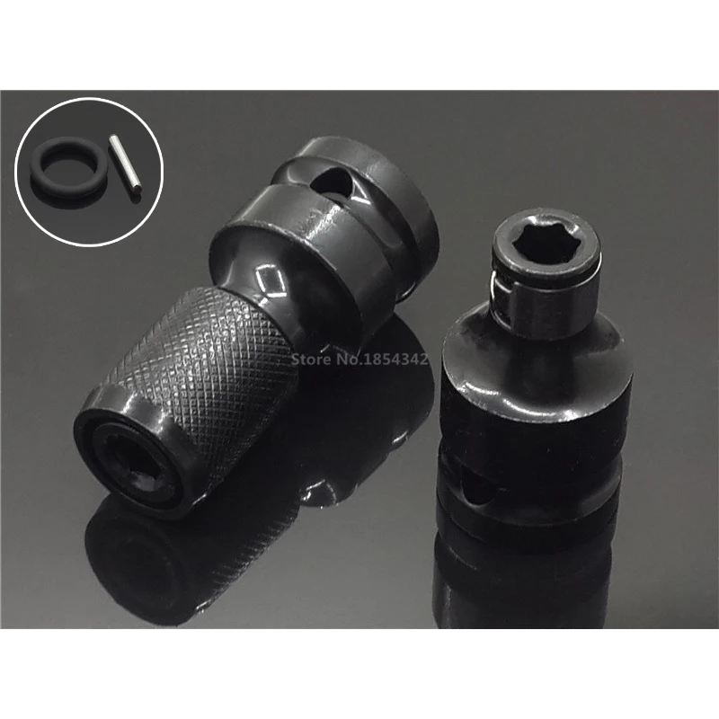 

1Pc 1/4" Hex Shank Drill Chuck Conversion Kit Converter Impact Driver 1/2" Square Quick Change Adapter Converts Air Power Wrench