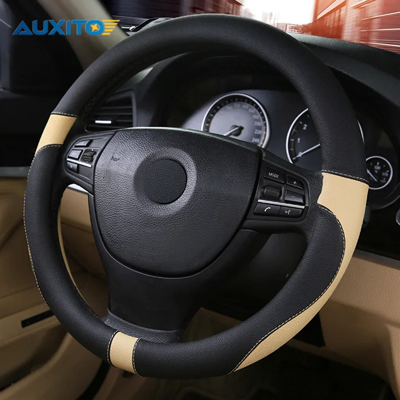 Car Steering Wheel Cover for Renault Megane 2 3 Duster Logan Clio 4 3