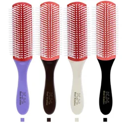 20.5cm Length Anti-static 9 Rows Hair Brush Handcraft Hairbrush Hairdressing Scalp Massager Hair Comb Styling Tools Health