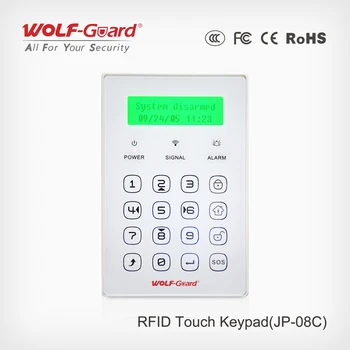 

Wolf-Guard Wireless 433MHZ Wireless RFID Keypad Keyboard Arm Disarm Home Arm for Home GSM Burglar Alarm Security System JP-08C
