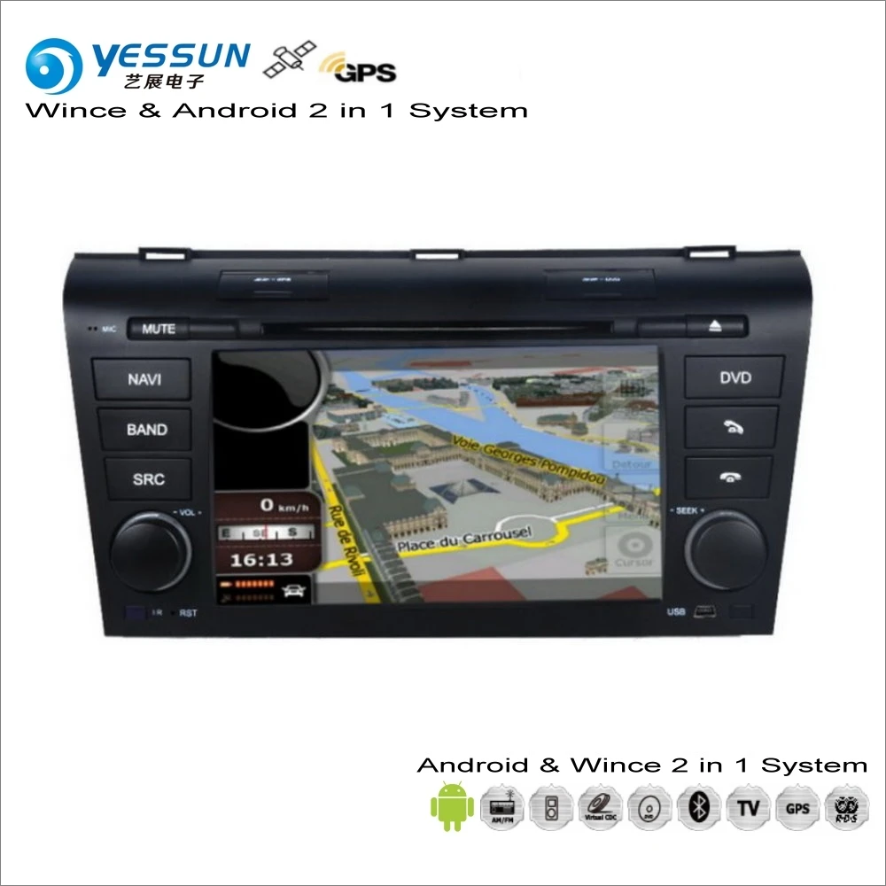 YESSUN สำหรับ Mazda 3 BK 2003 2009 รถ Android มัลติมีเดียวิทยุ CD DVD