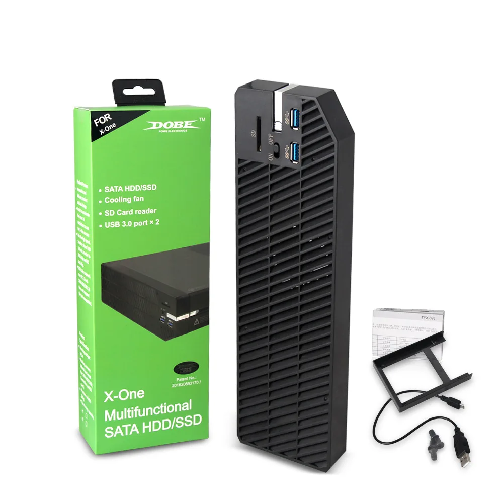 Многофункциональный SATA HDD/SDD охлаждающий вентилятор с SD кард ридером Расширение