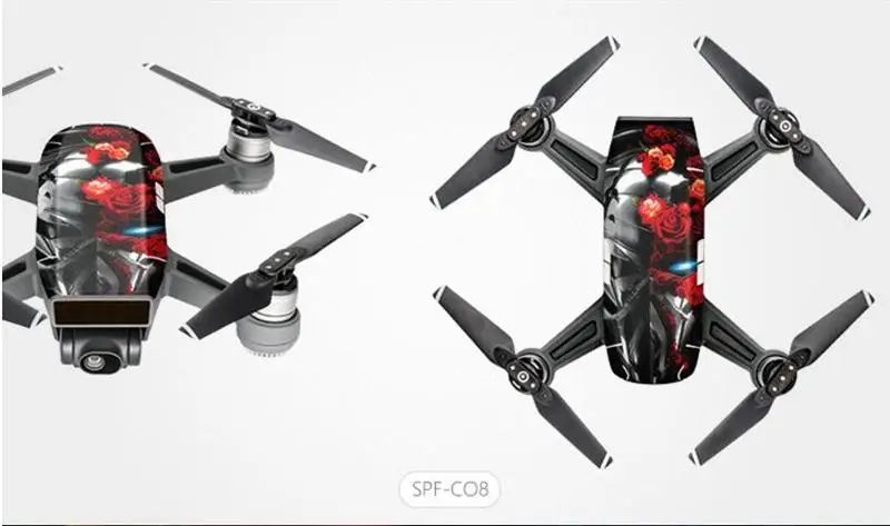 DJI Spark Радиоуправляемый квадрокоптер Водонепроницаемый FPV-системы Racer Drone Средства ухода за кожей В виде ракушки Наклейки камуфляж красочные наклейки DIY Интимные аксессуары