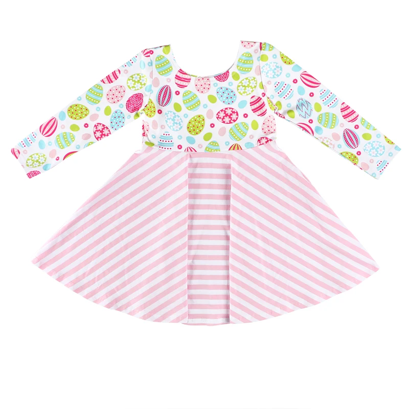 Kaiya Angel Spring Autumn New Girls Dress Sweet and Lovely Style Easter Painted Eggshell One Pcs Sell Factory Wholesell | Детская одежда