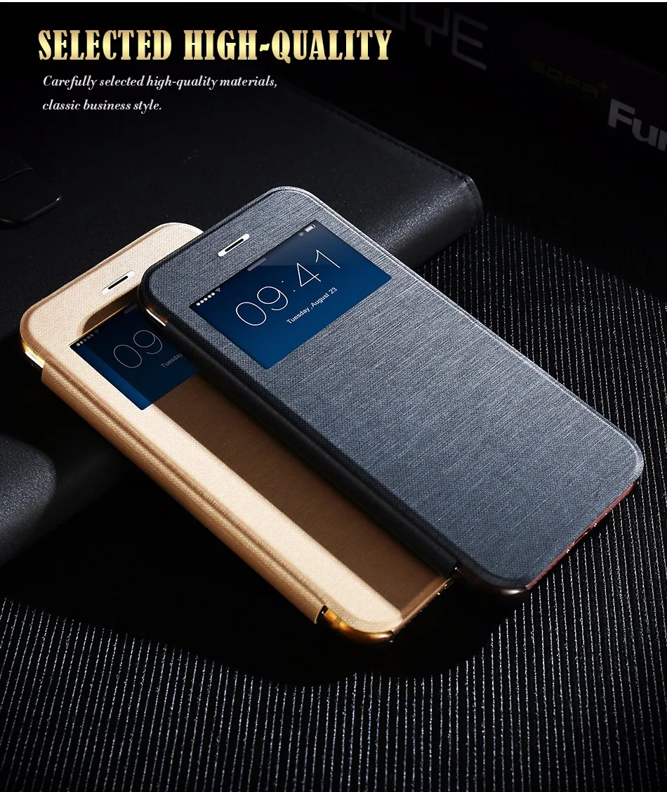 Window View Flip Leather Wallet Case For Iphone 7 7Plus 1 (2)