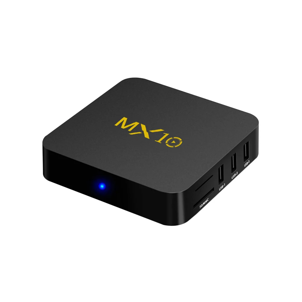  MX10 Andriod 9.0 Smart France IPTV Box 4GB 64GB RK3328 1 Year QHDTV Code IP TV Holland Italia Frenc
